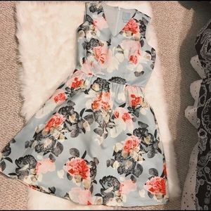 Satin Floral Dress